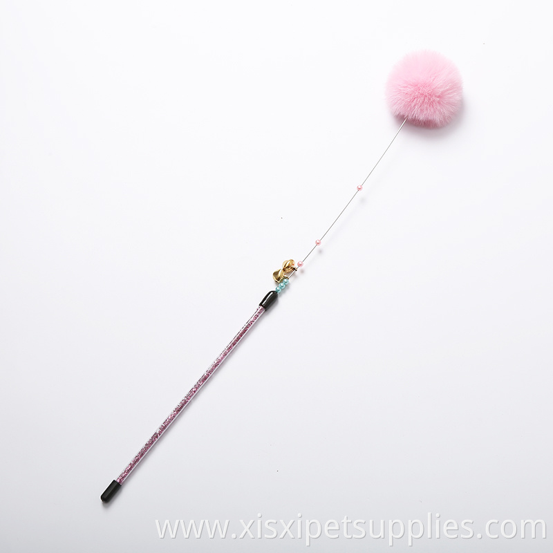 girl like colorful cat teaser toy kitten ball with bell